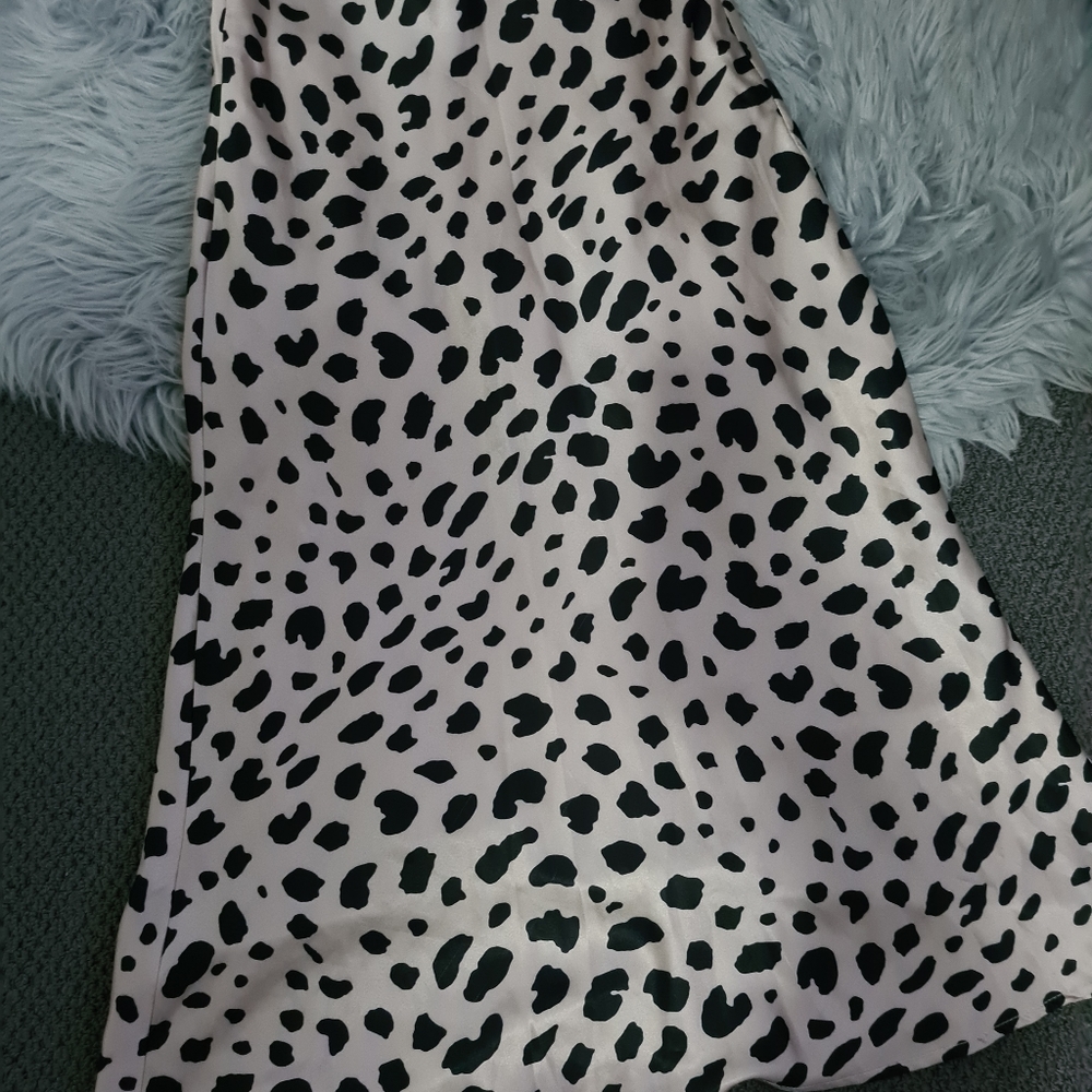 Silky satin skirt 6 Whyte valentine - Picture 3 of 6